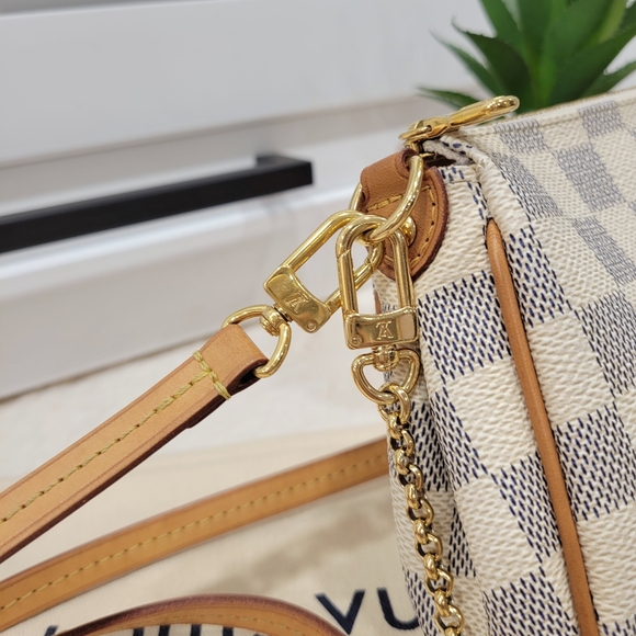 💕DISCONTINUED Very Rare Louis Vuitton EVA Crossbody/ Belt Bag Damier AZUR - Picture 7 of 15